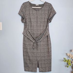 Plaid Belted Dress